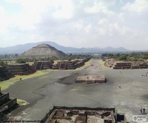 yapboz Öncesi İspanyol şehir Teotihuacan